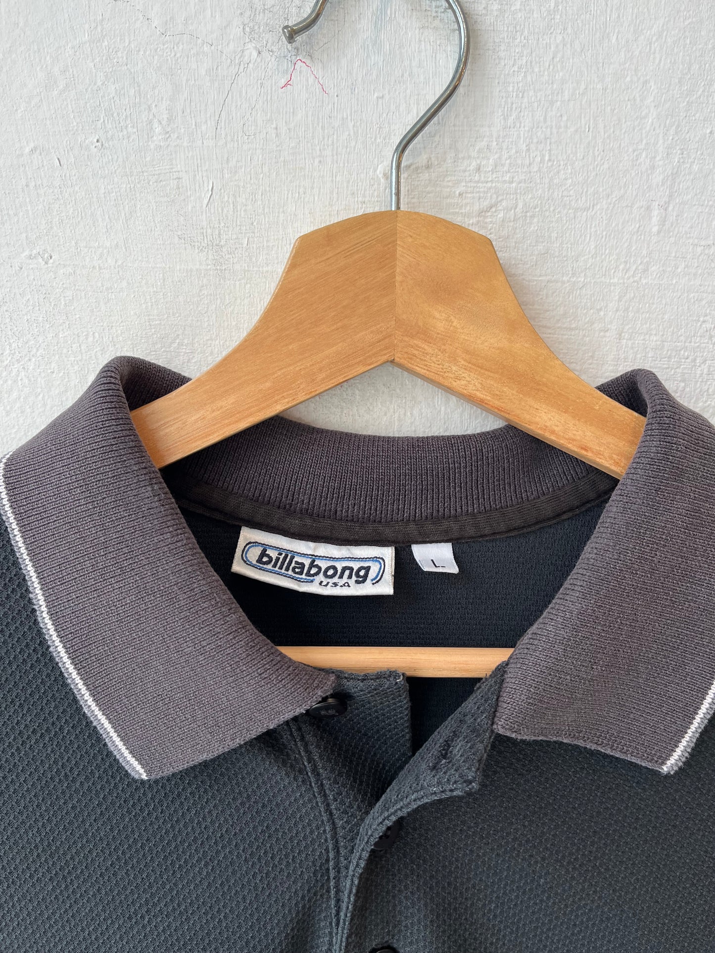 Y2K Billabong Black Polo Shirt