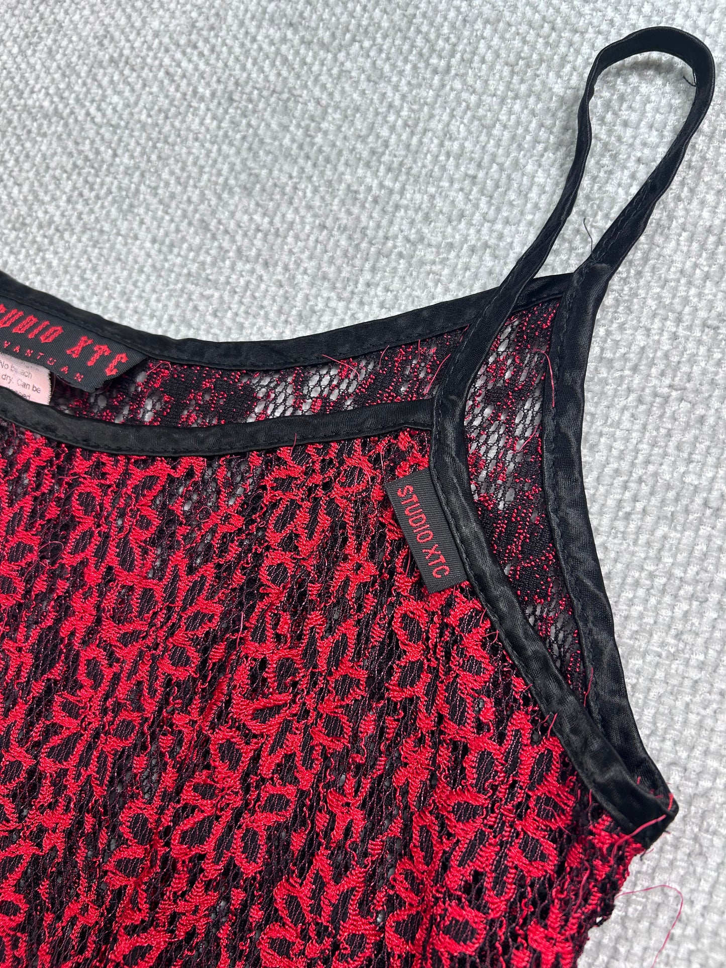 90's Floral Mesh Camisole
