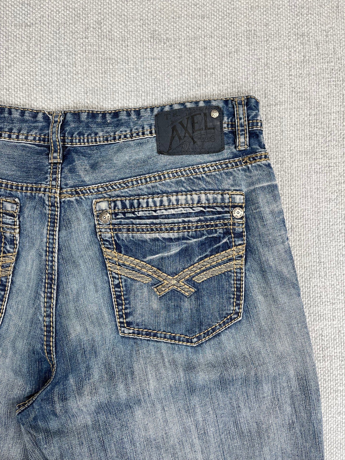 Y2K Contrast Stitch Jeans 36"