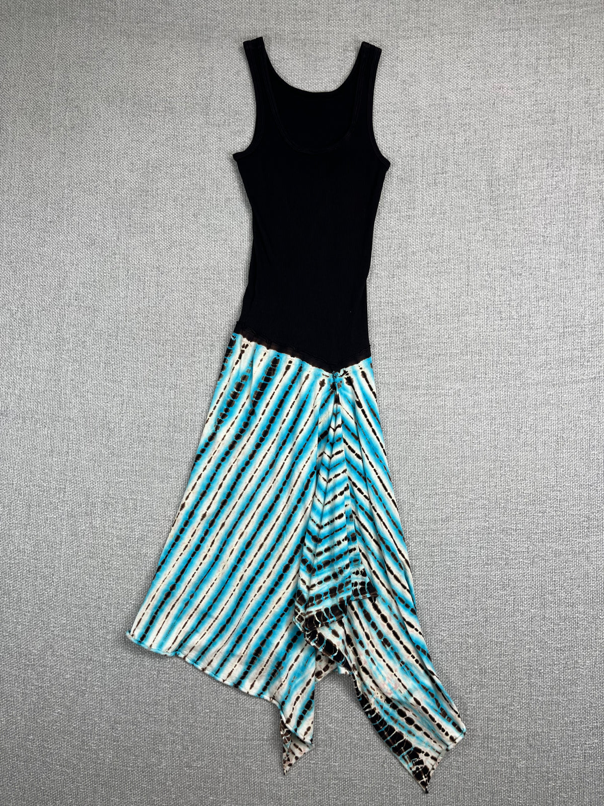 Y2K Cotton Tie Dye Asymmetrical Dress