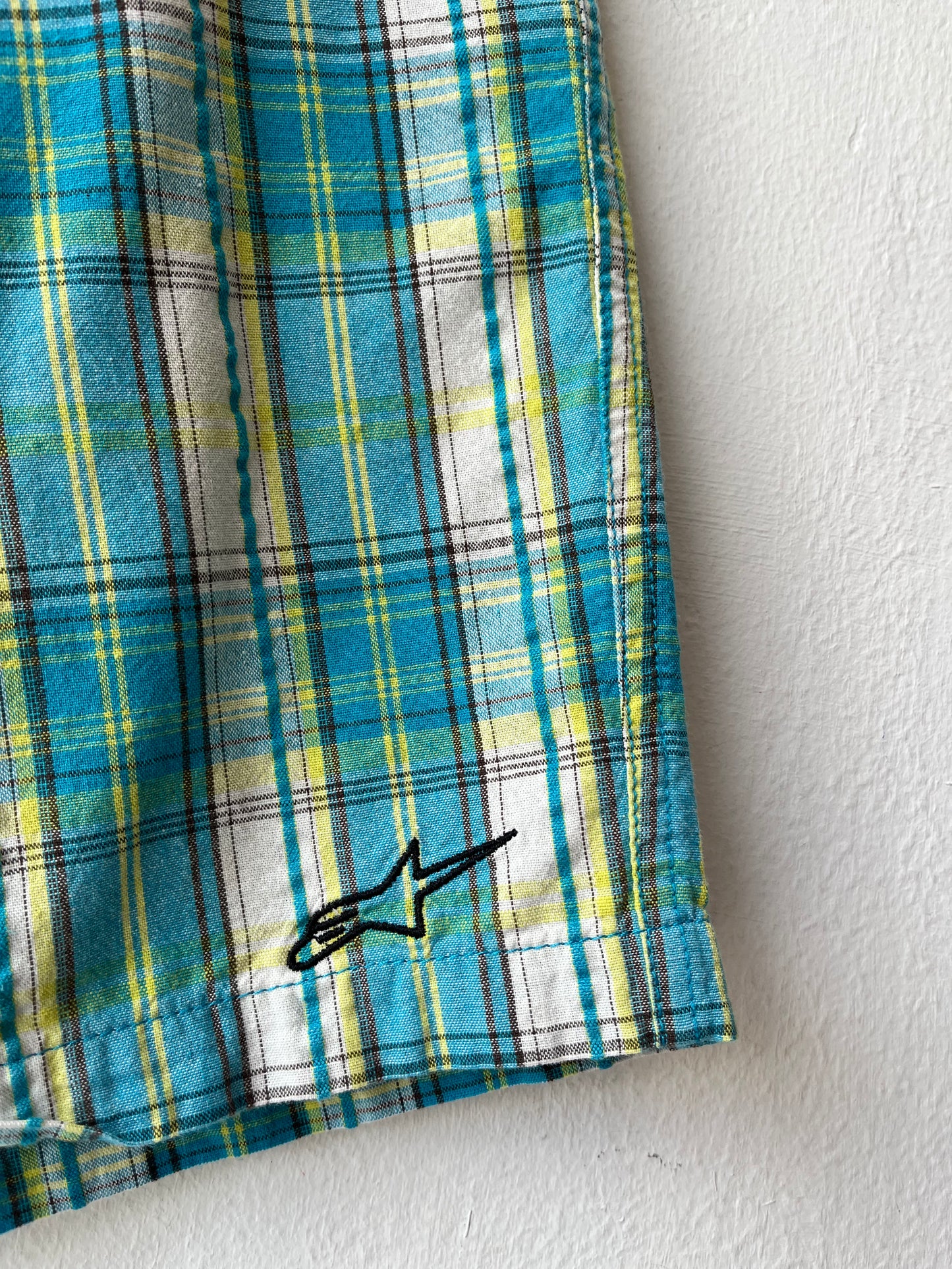 Y2K Plaid High Rise Plaid Shorts 26"