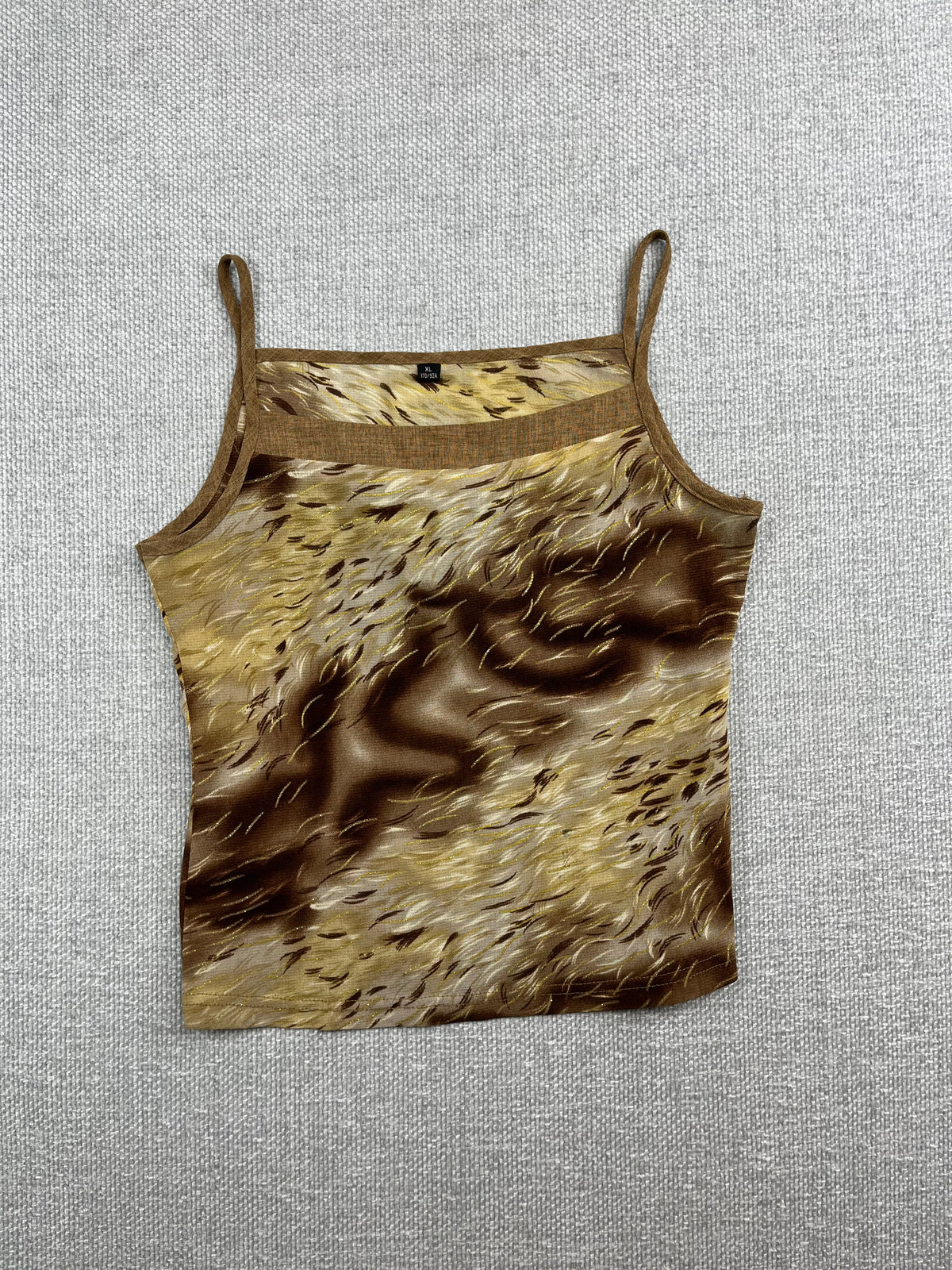 Y2K Abstract Sparkly Animal Top