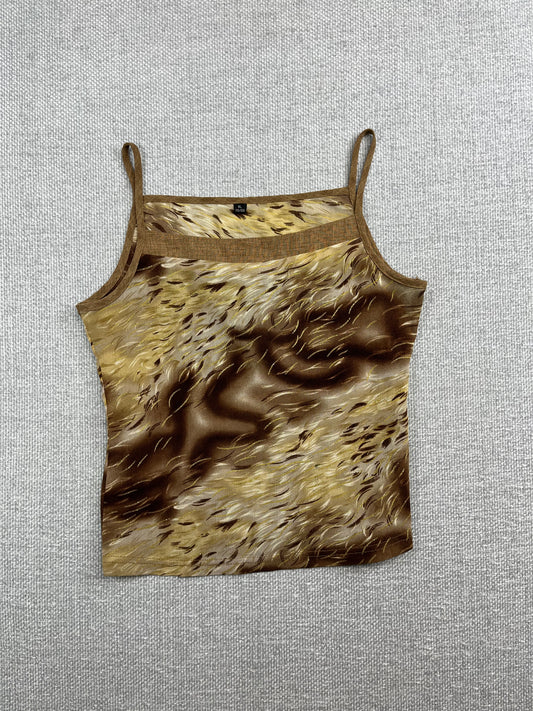 Y2K Abstract Sparkly Animal Top