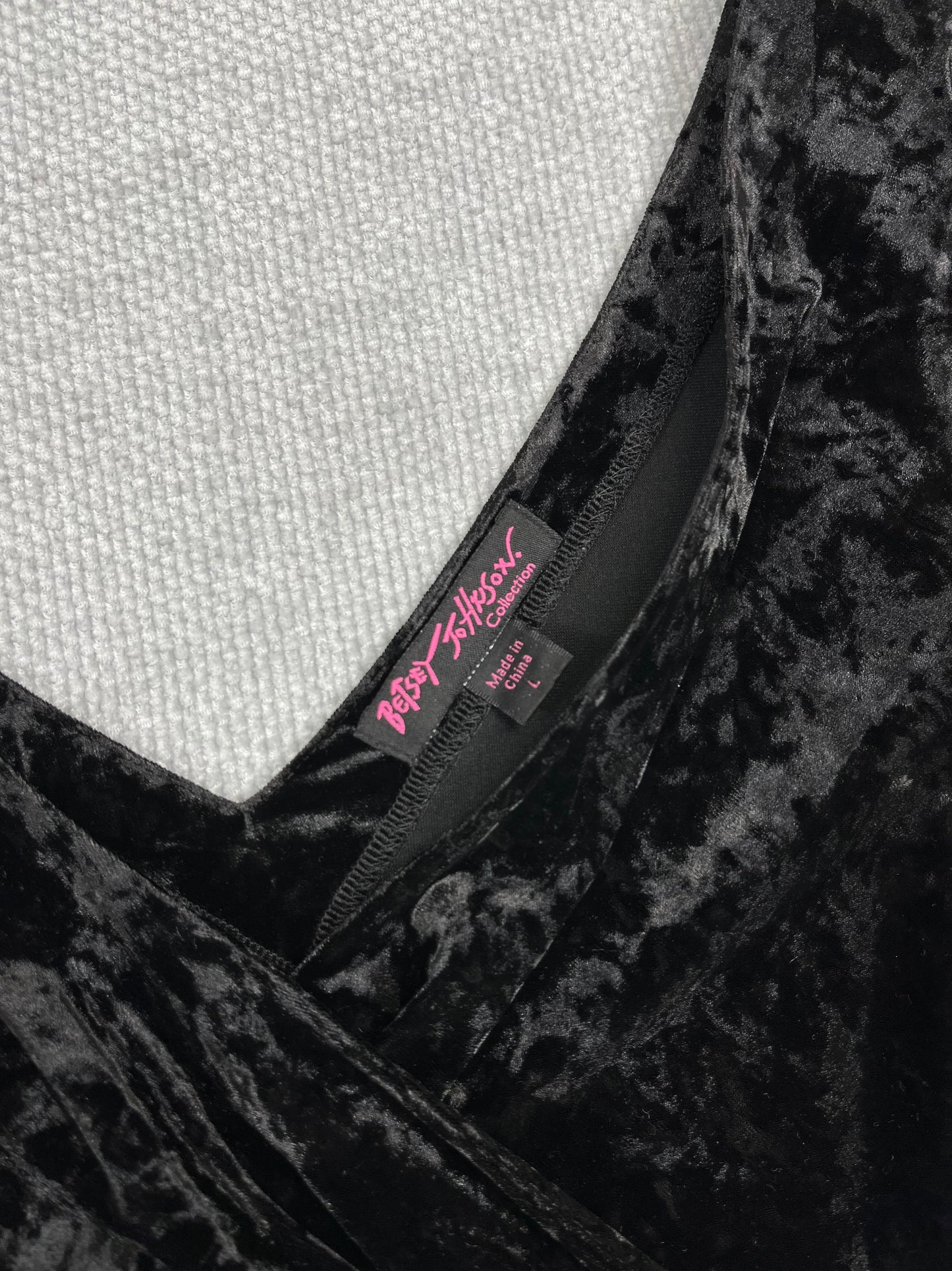 Y2K Betsey Johnson Velour Dress