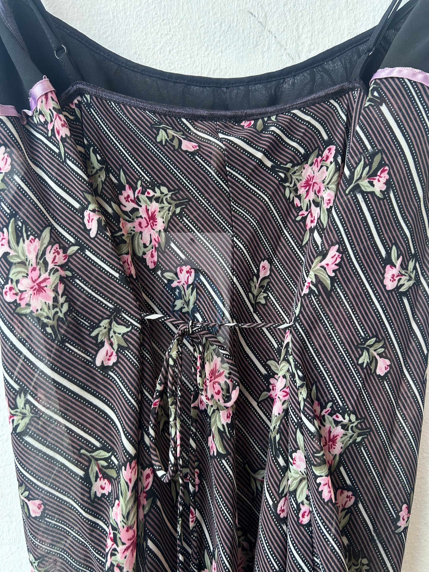 90's Sheer Floral Maxi Dress