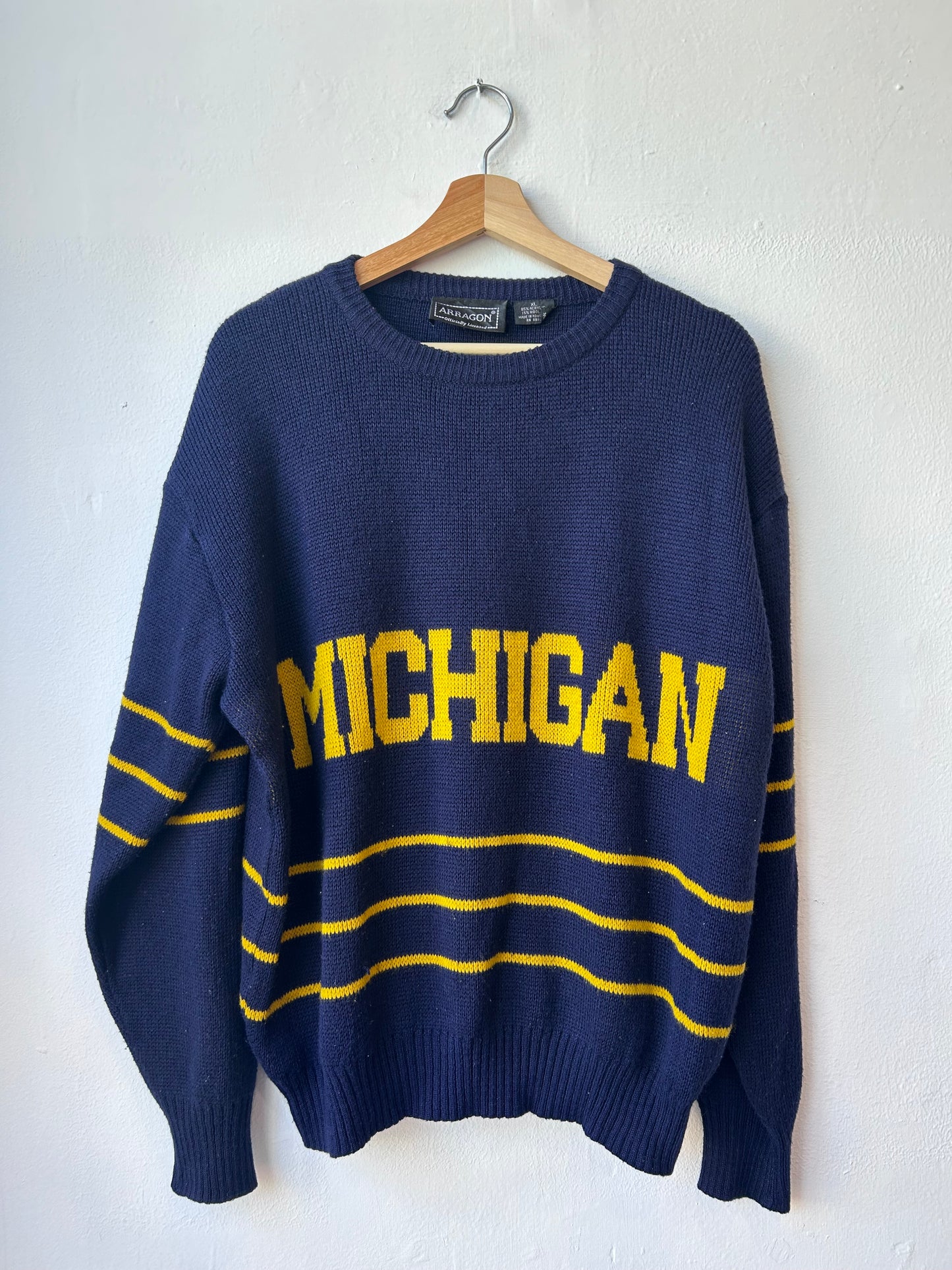 90's Michigan Knit Sweater