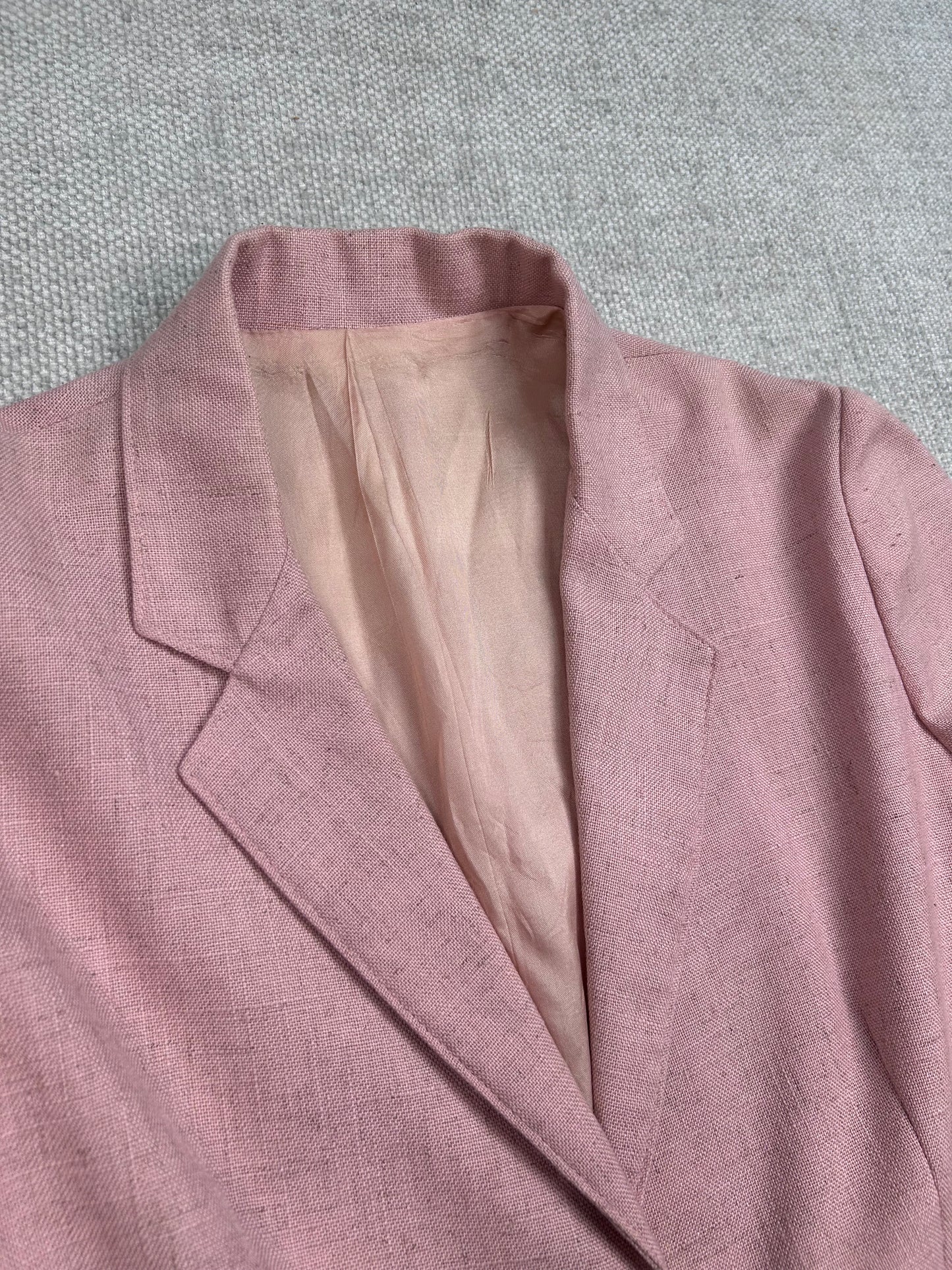 90's Pink Linen Blazer