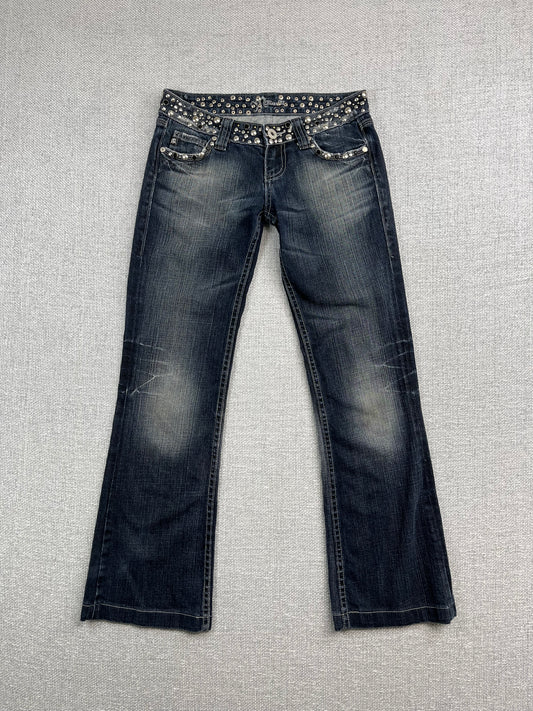 Y2K Studded Miss Me Jeans 28"