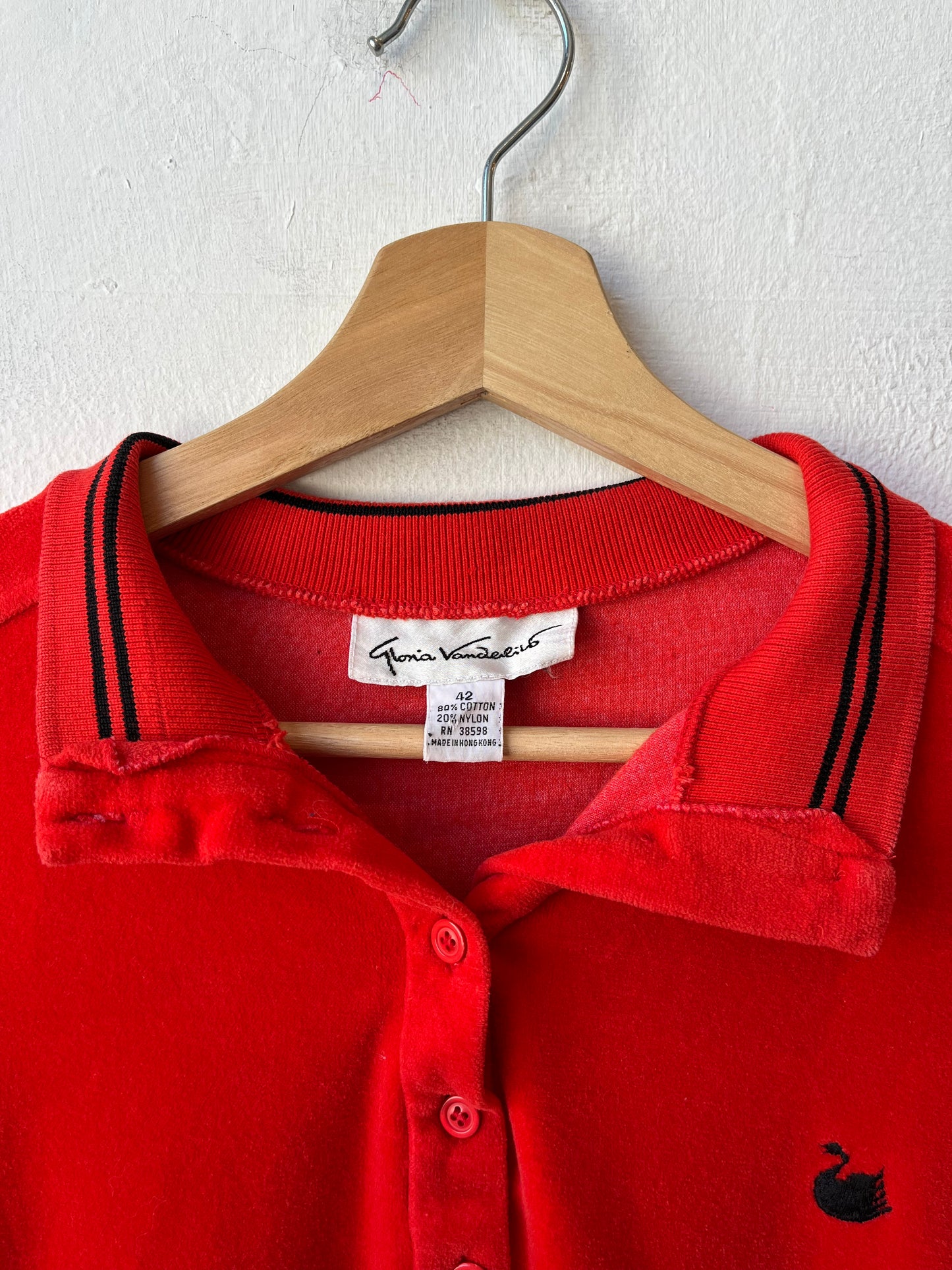 90's Velour Henley Shirt
