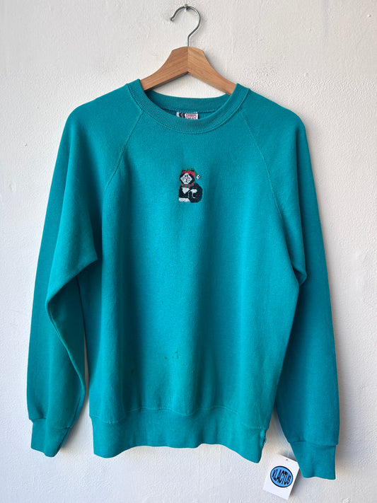 90’s Cat Embroidered Sweatshirt
