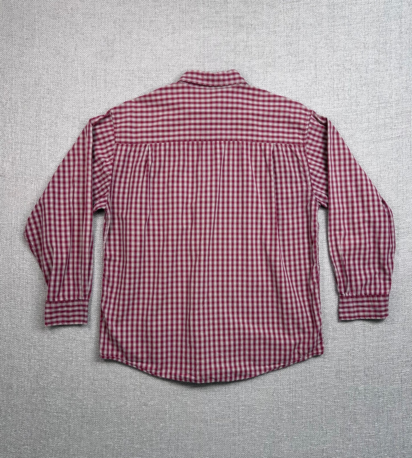 Y2K Plaid Anchor Blue Button Up