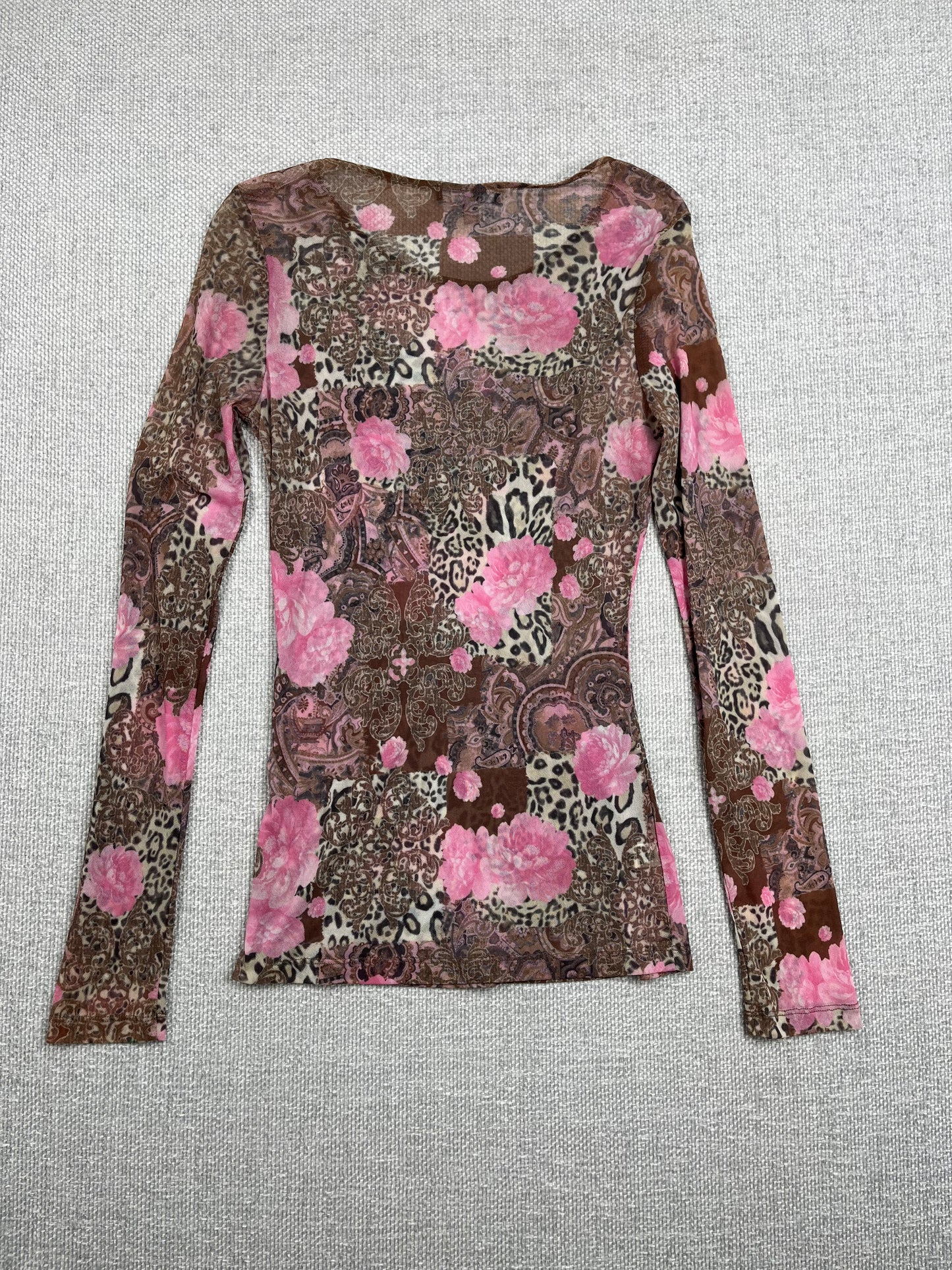 90's Mesh Pattern Long Sleeve Top