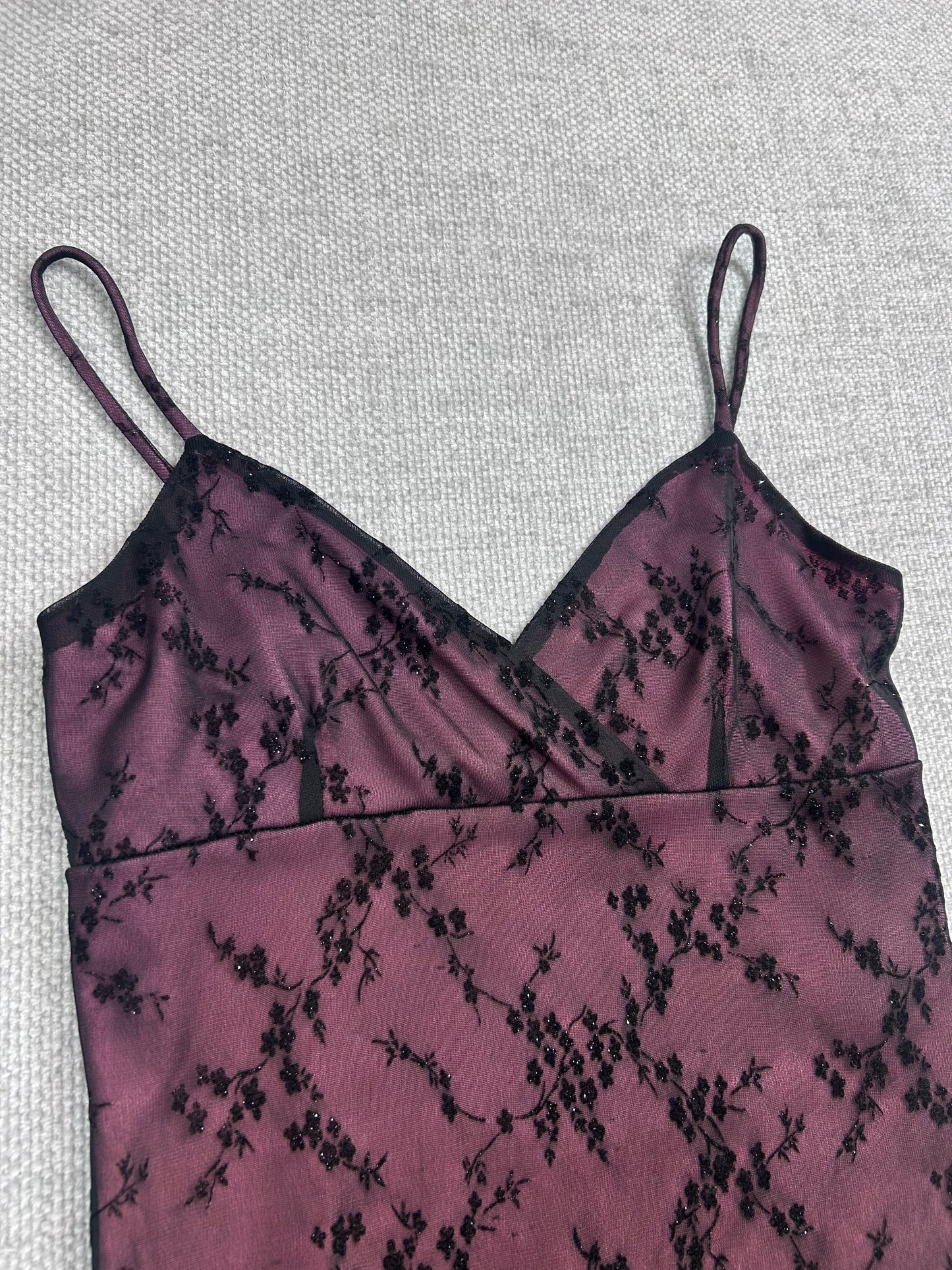 Y2K Floral Mesh Dress