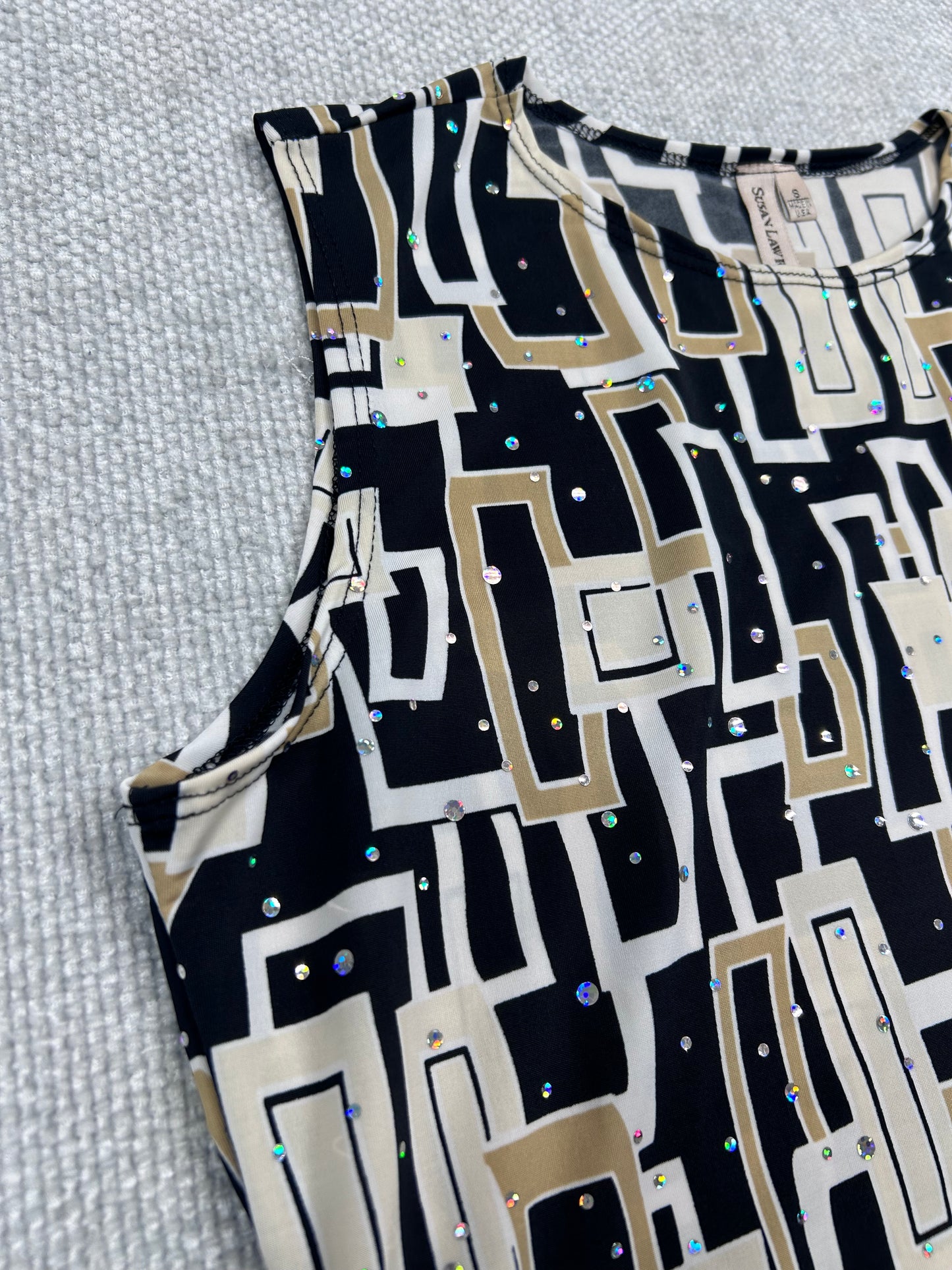 90's Abstract Sequin Top