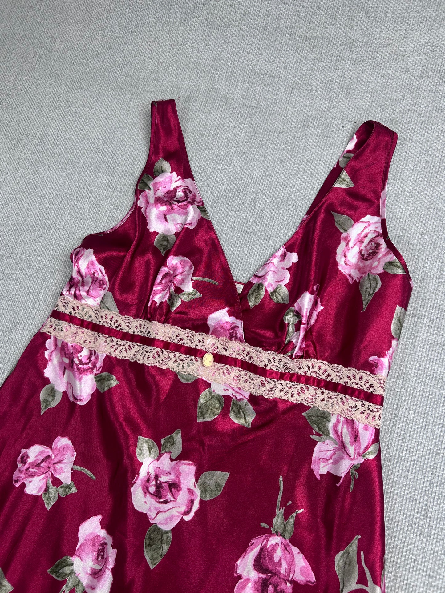 Y2K Pink Floral Nightgown