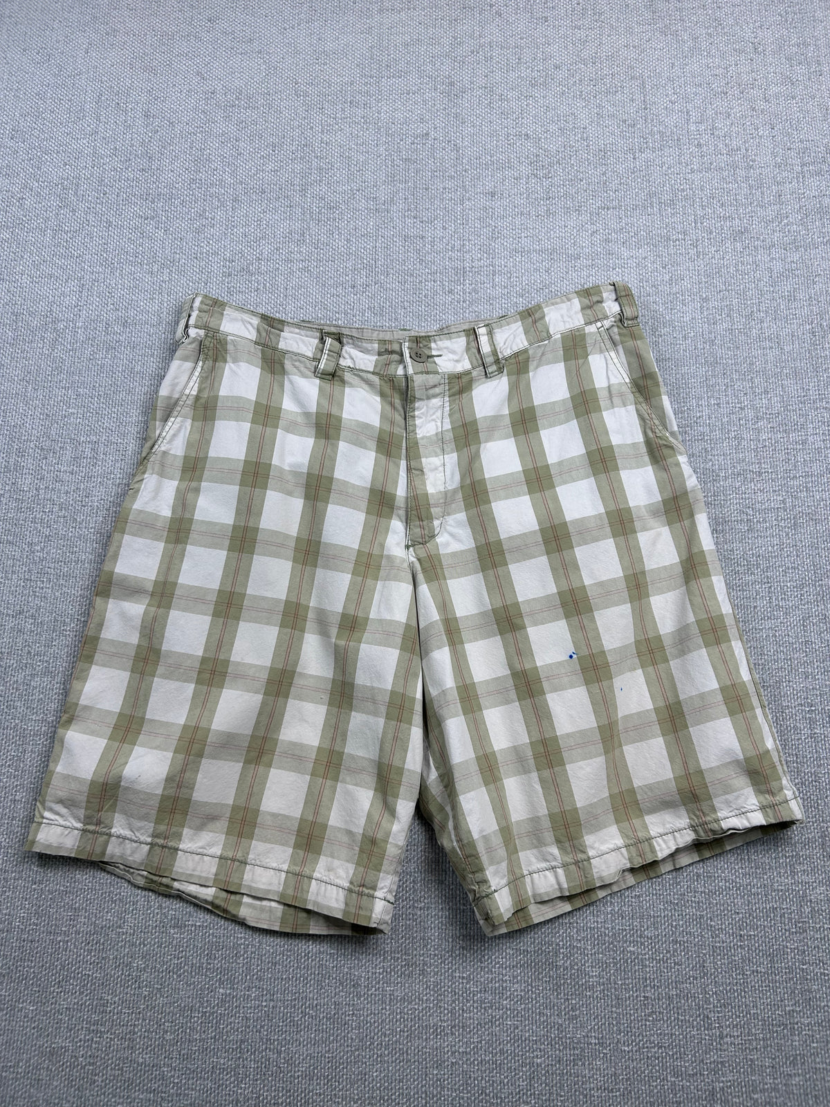 Y2K Plaid Cargo Shorts 35"