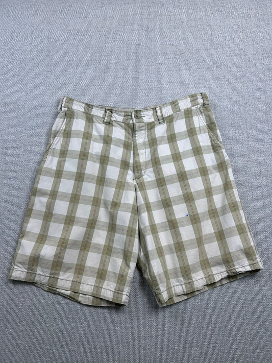 Y2K Plaid Cargo Shorts 35"