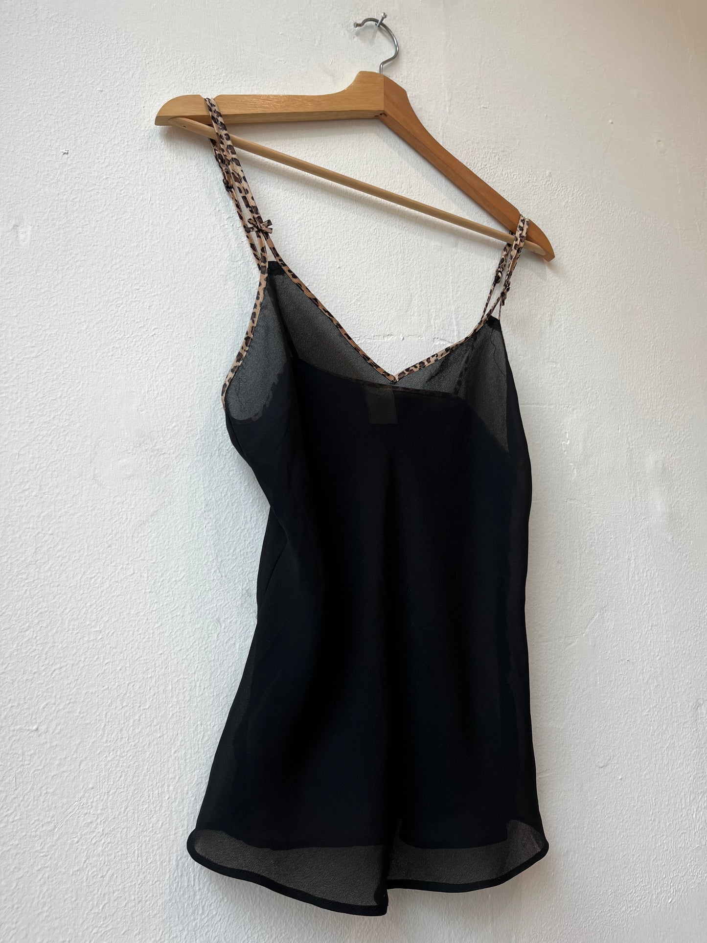 90’s Sheer Leopard Trim Camisole