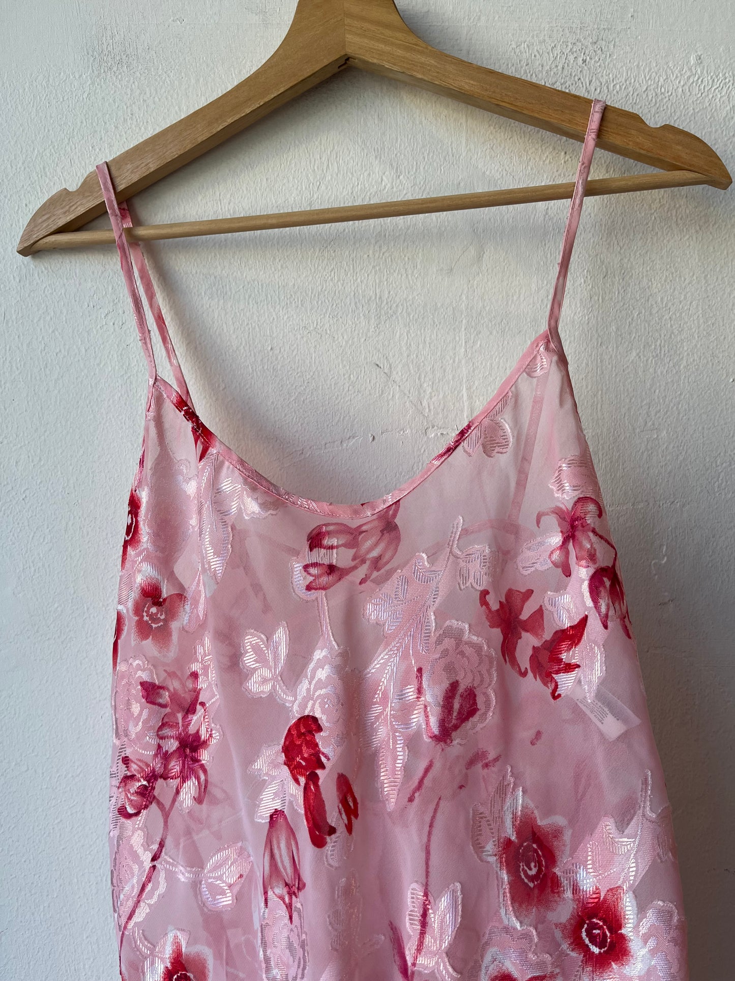 90's Pink Floral Slip Dress