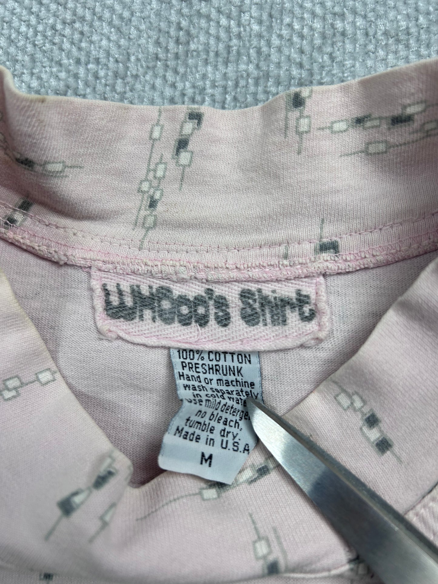 90's Pink Patterned Pocket Tee