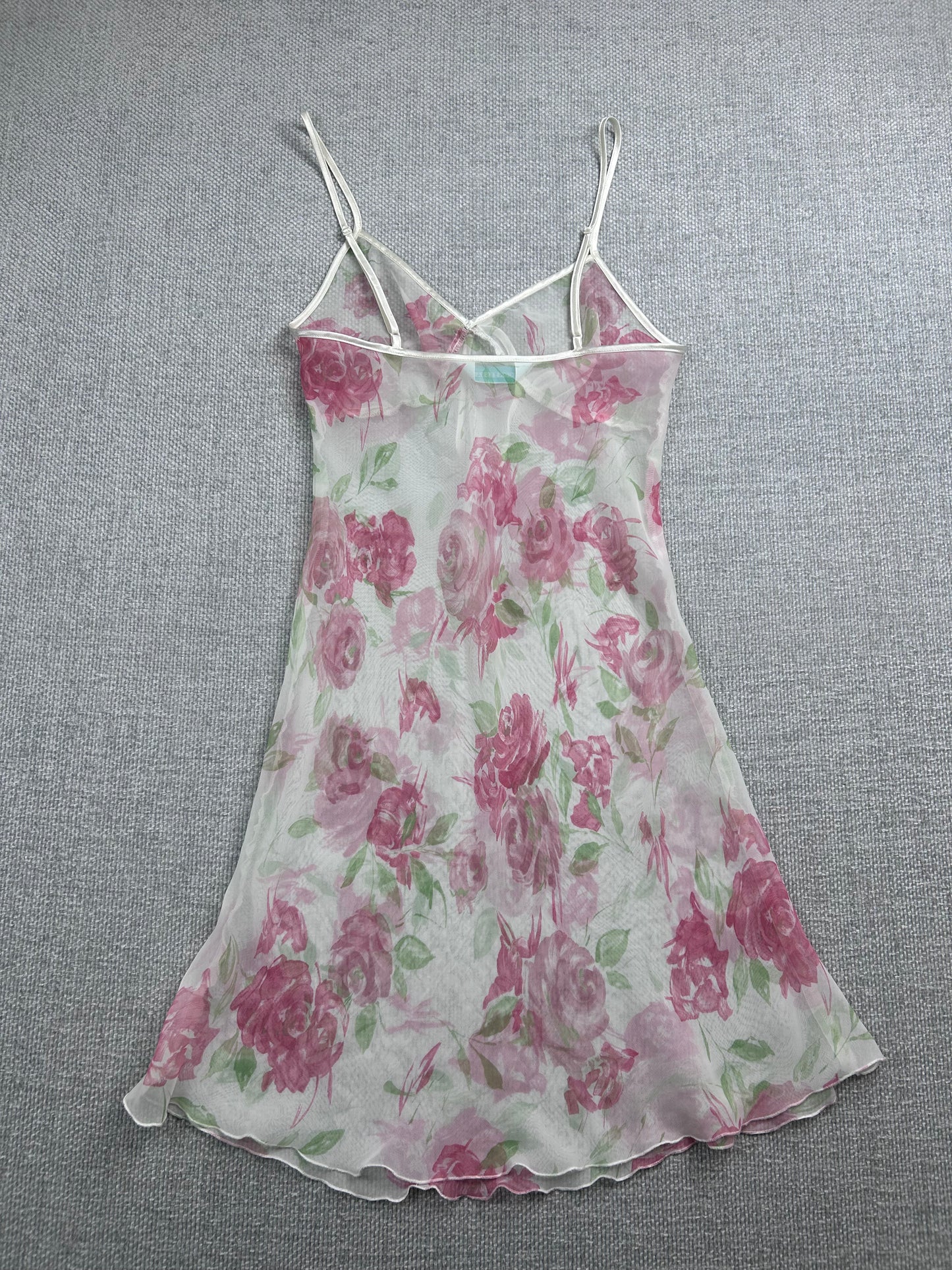 90's Sheer Floral Slip Dress