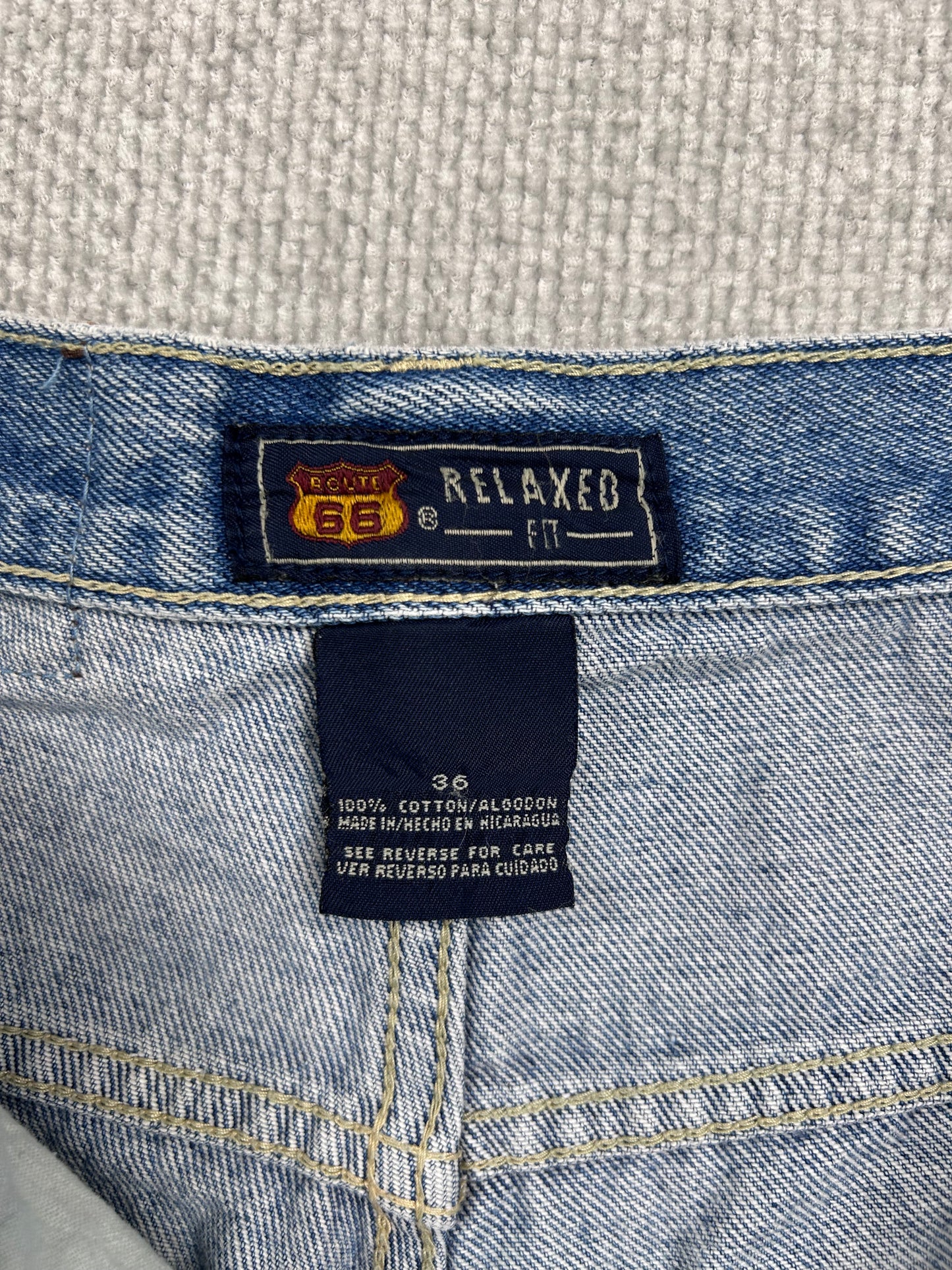 Y2K Relaxed Denim Shorts 33"