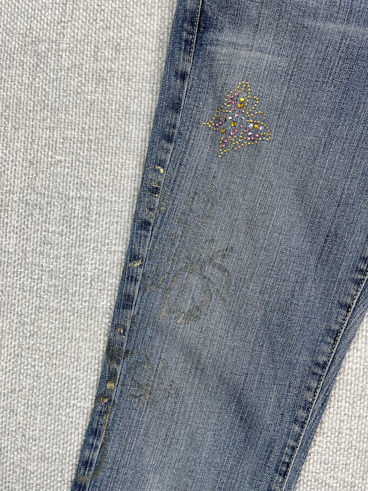 Y2K Guess Butterfly Low Rise Jeans 30"