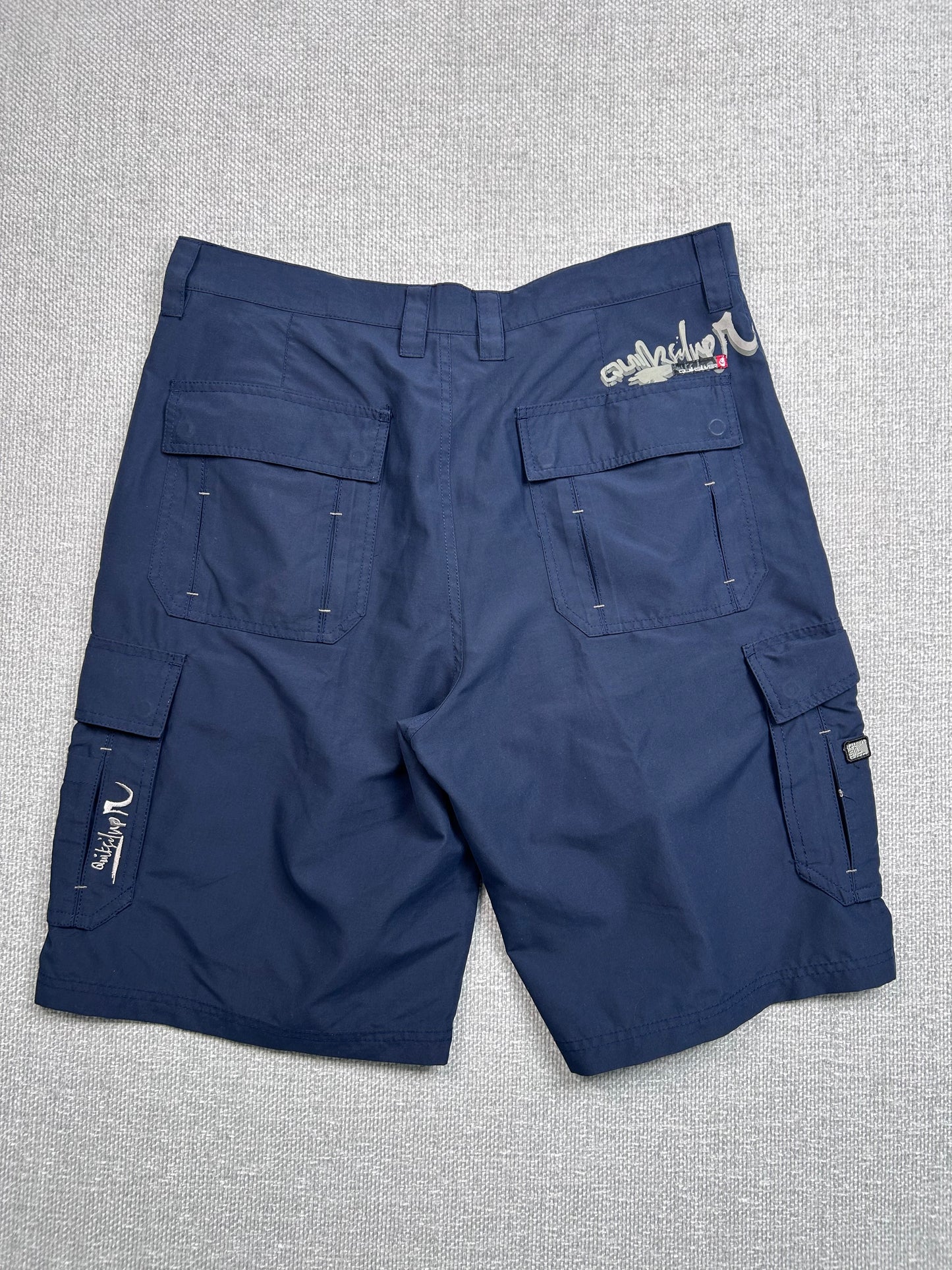 Y2K Quiksilver Cargo Board Shorts 34”