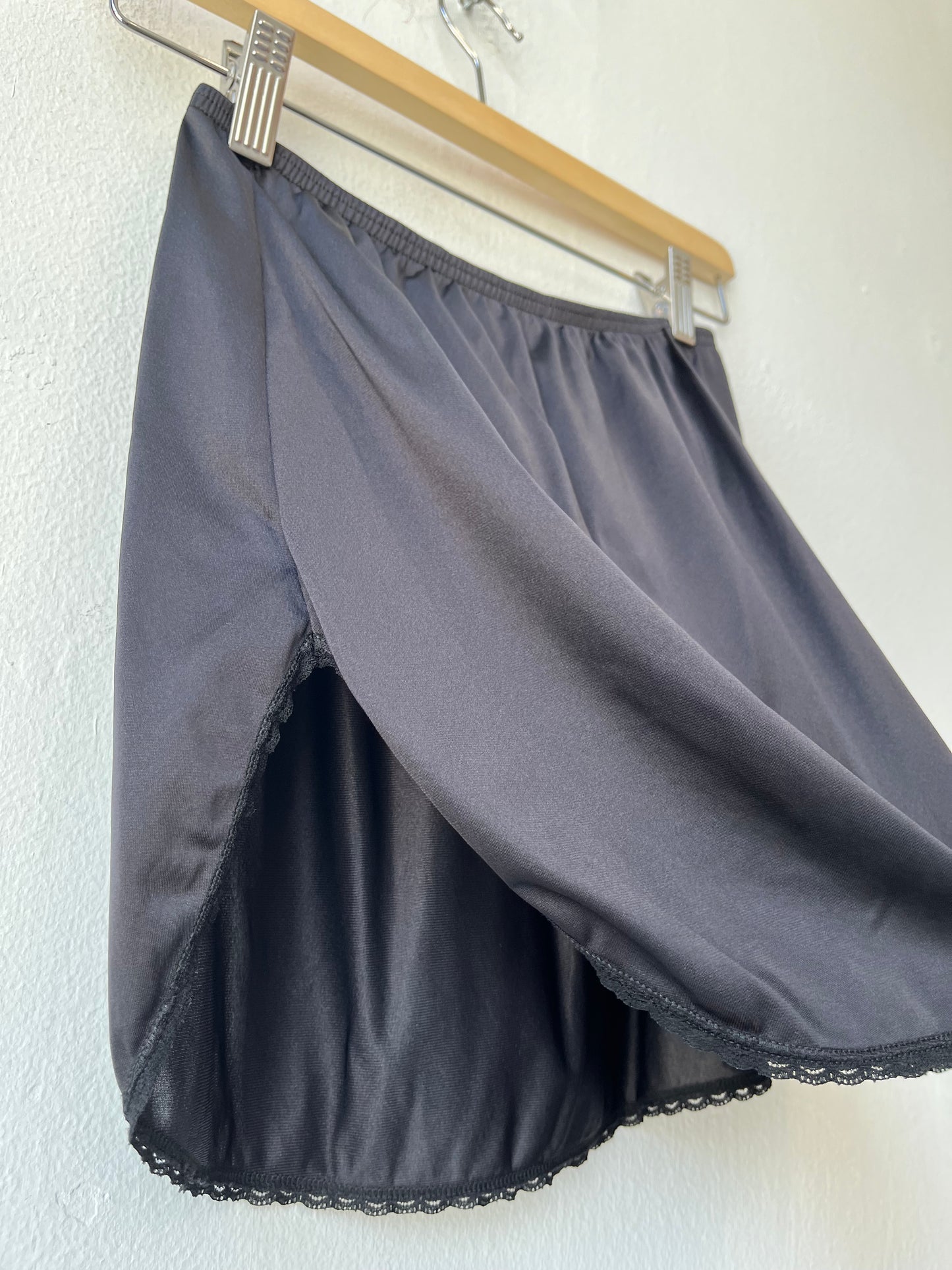 Y2K Mini Black Slip Skirt 23-26"