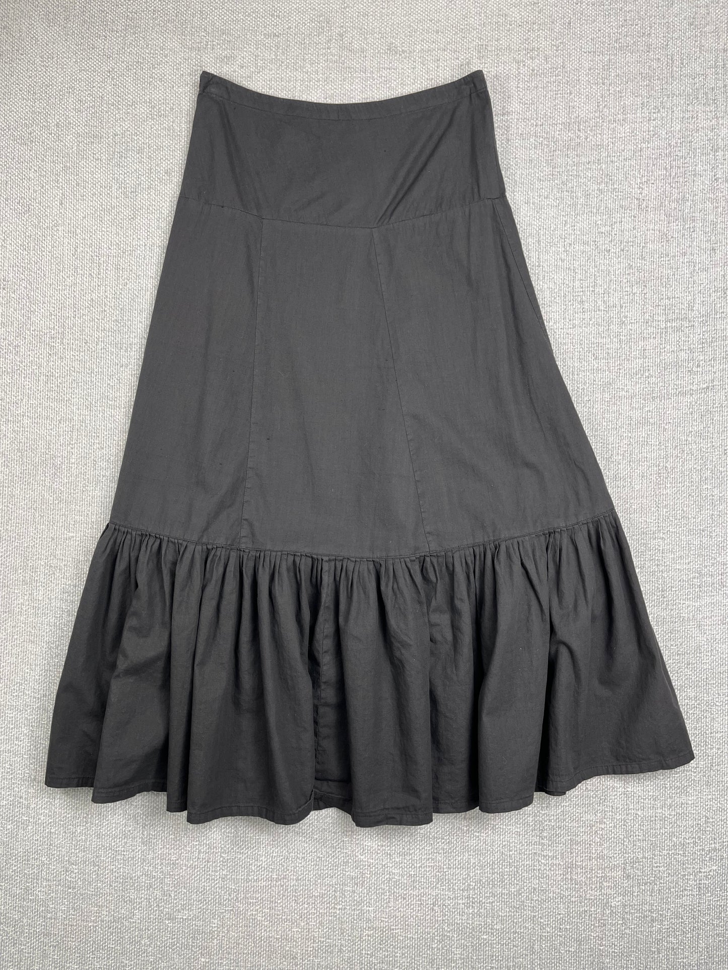 90's Tiered Black Skirt 28"