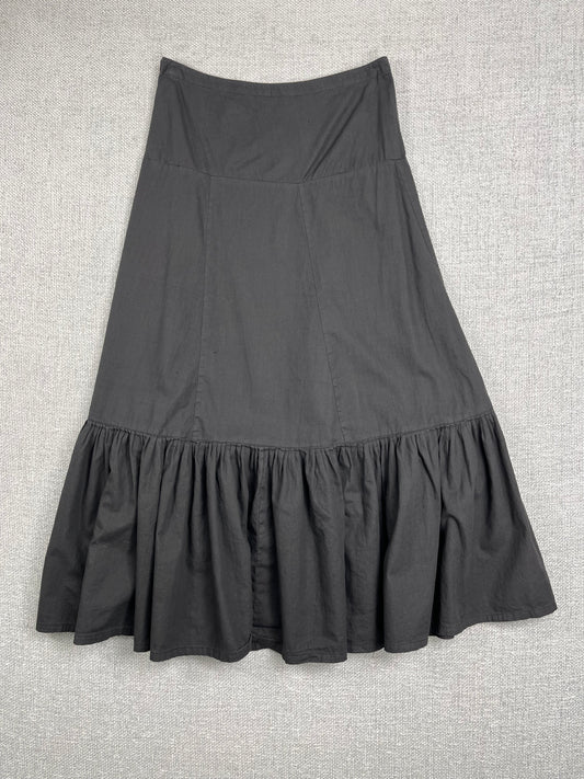 90's Tiered Black Skirt 28"