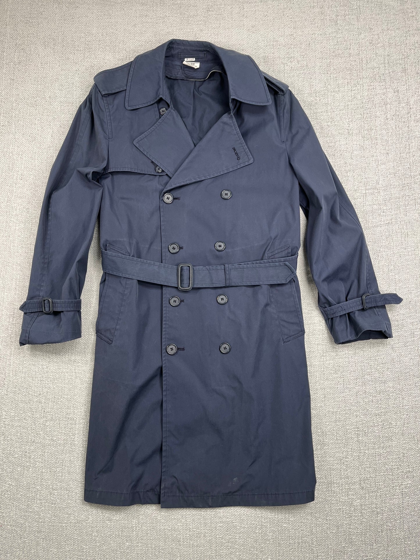 Y2K Navy Trench Coat