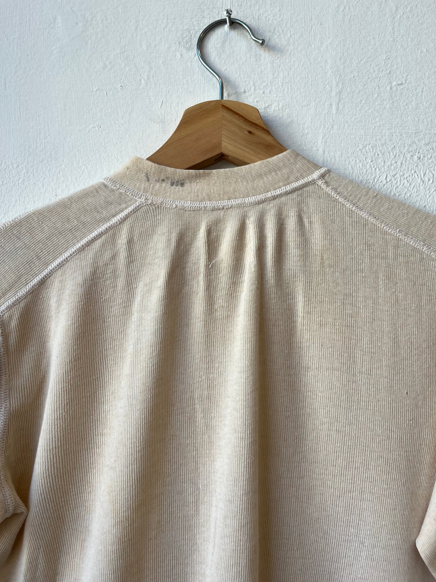 80’s Cream Henley Thermal