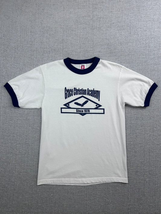 90's Christian Academy Ringer Tee