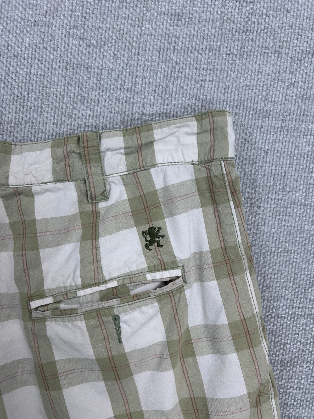 Y2K Plaid Cargo Shorts 35"
