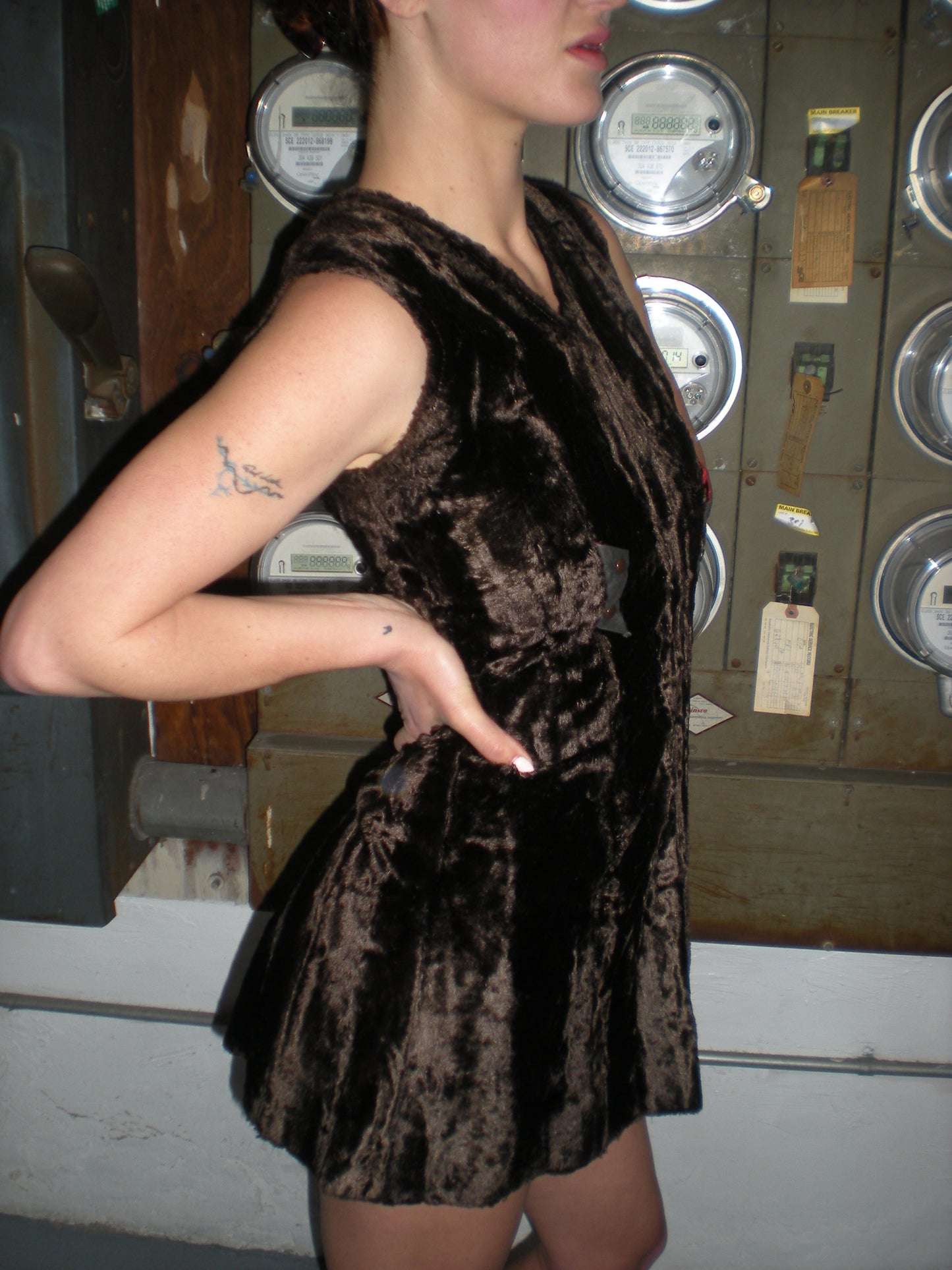 60's Fuzz Bear Shift Dress