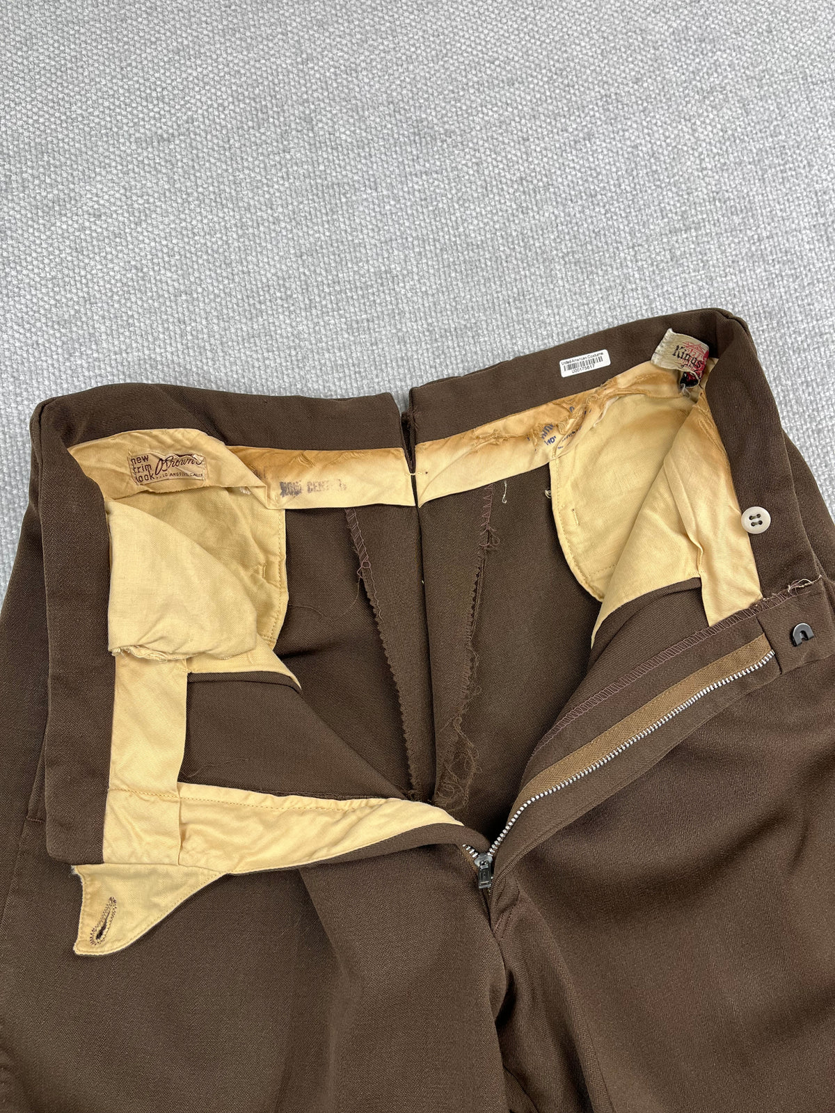 40's Gabardine Repaired Trousers 29"