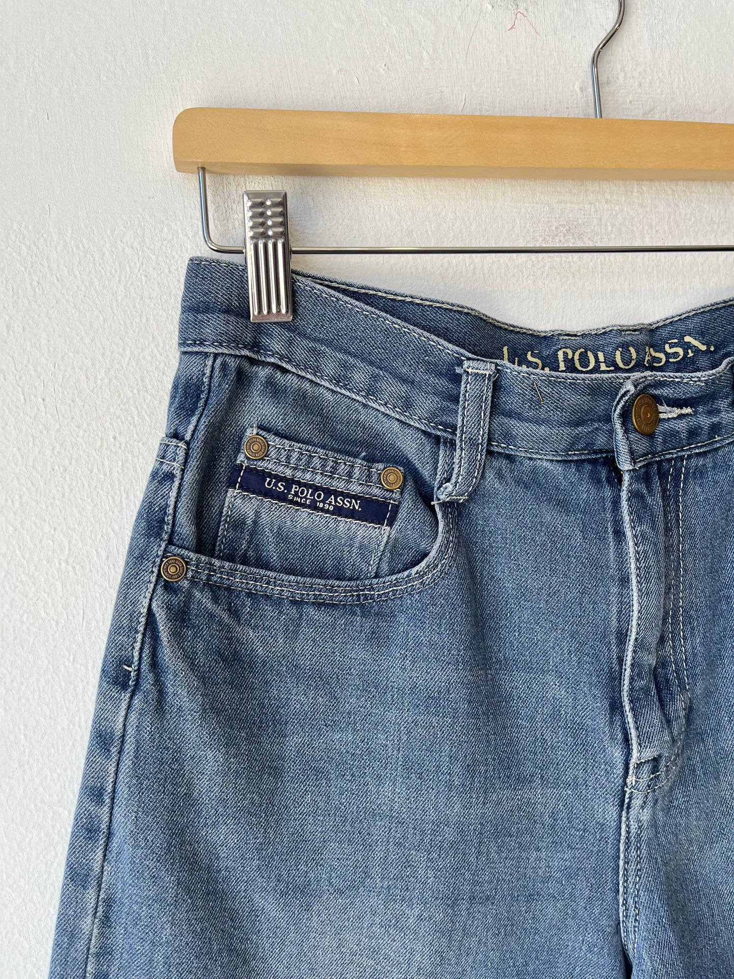 Y2K Polo ASSN. Denim Shorts 28"