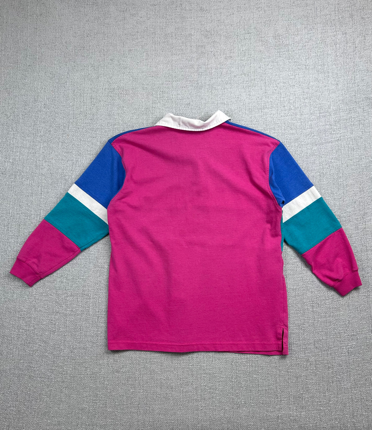 90's Bonjour Striped Rugby Shirt