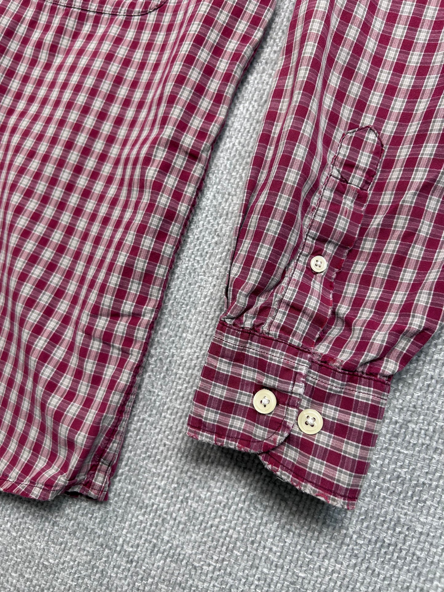Y2K Plaid Anchor Blue Button Up