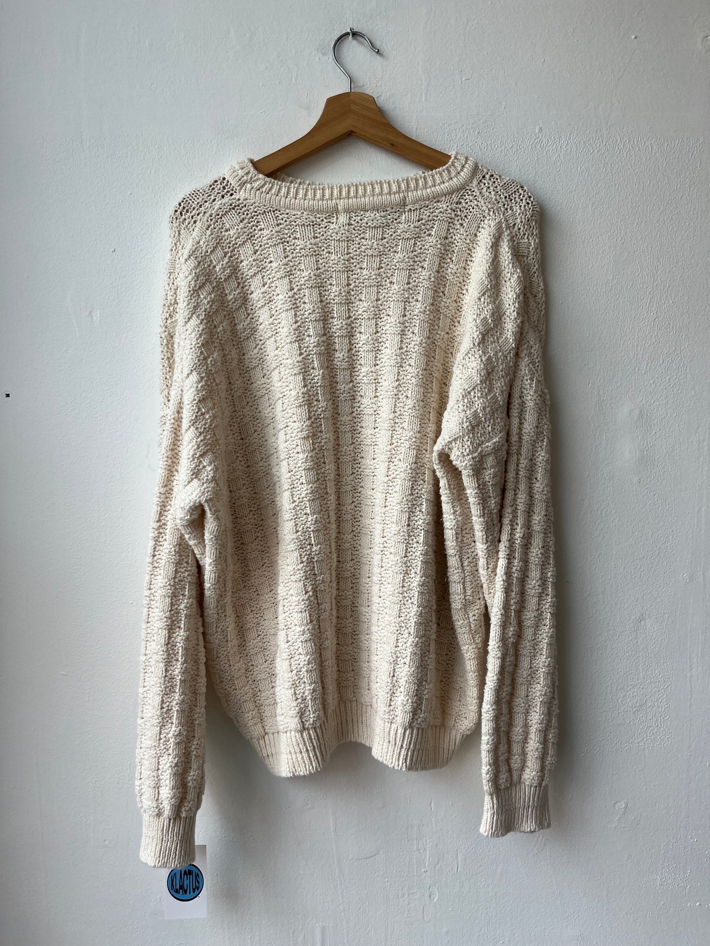 90's White Knit Pullover