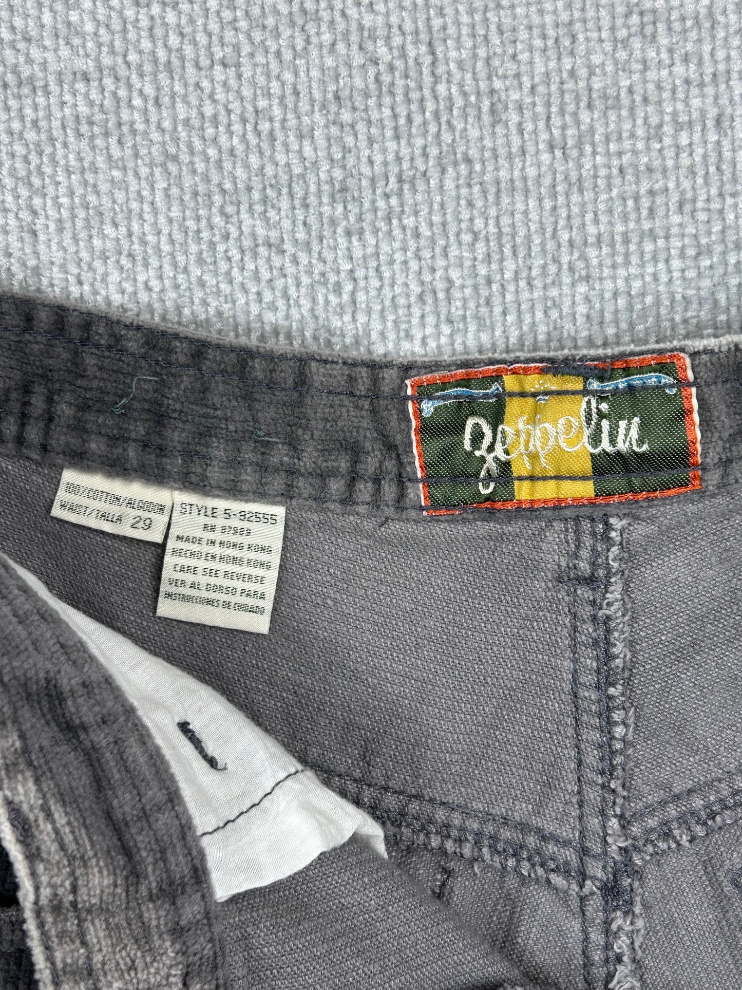 80's Gray Corduroy Surf Shorts 27"