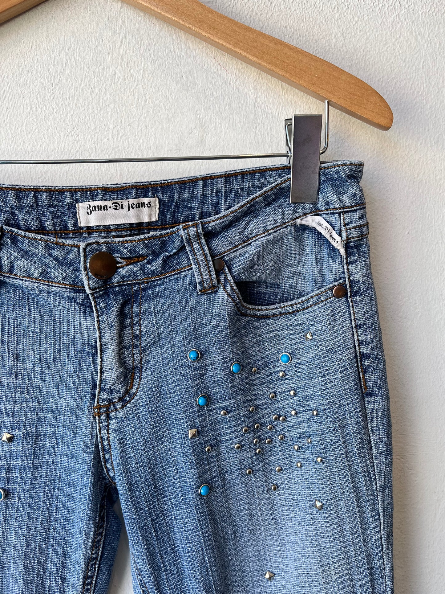Y2K Low Rise Studded Jeans 30”