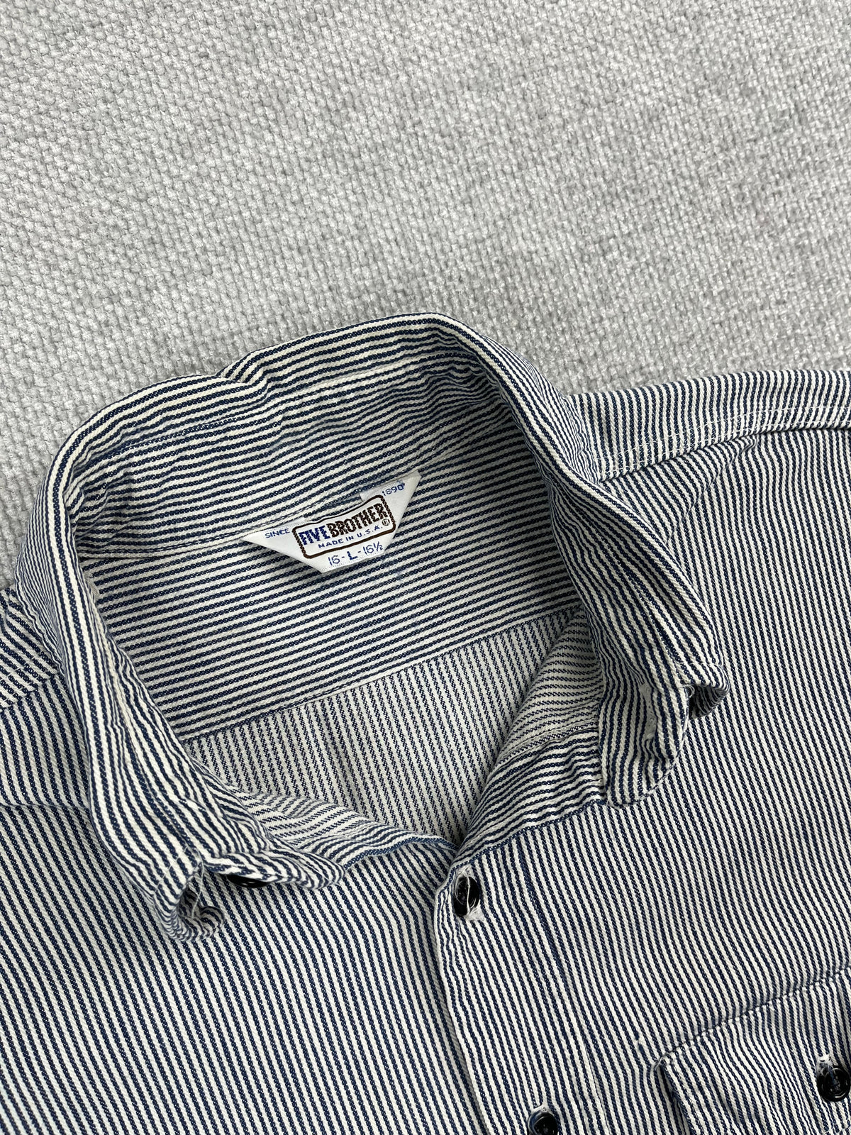 80's Five Brother Pinstripe Button Up Shirt