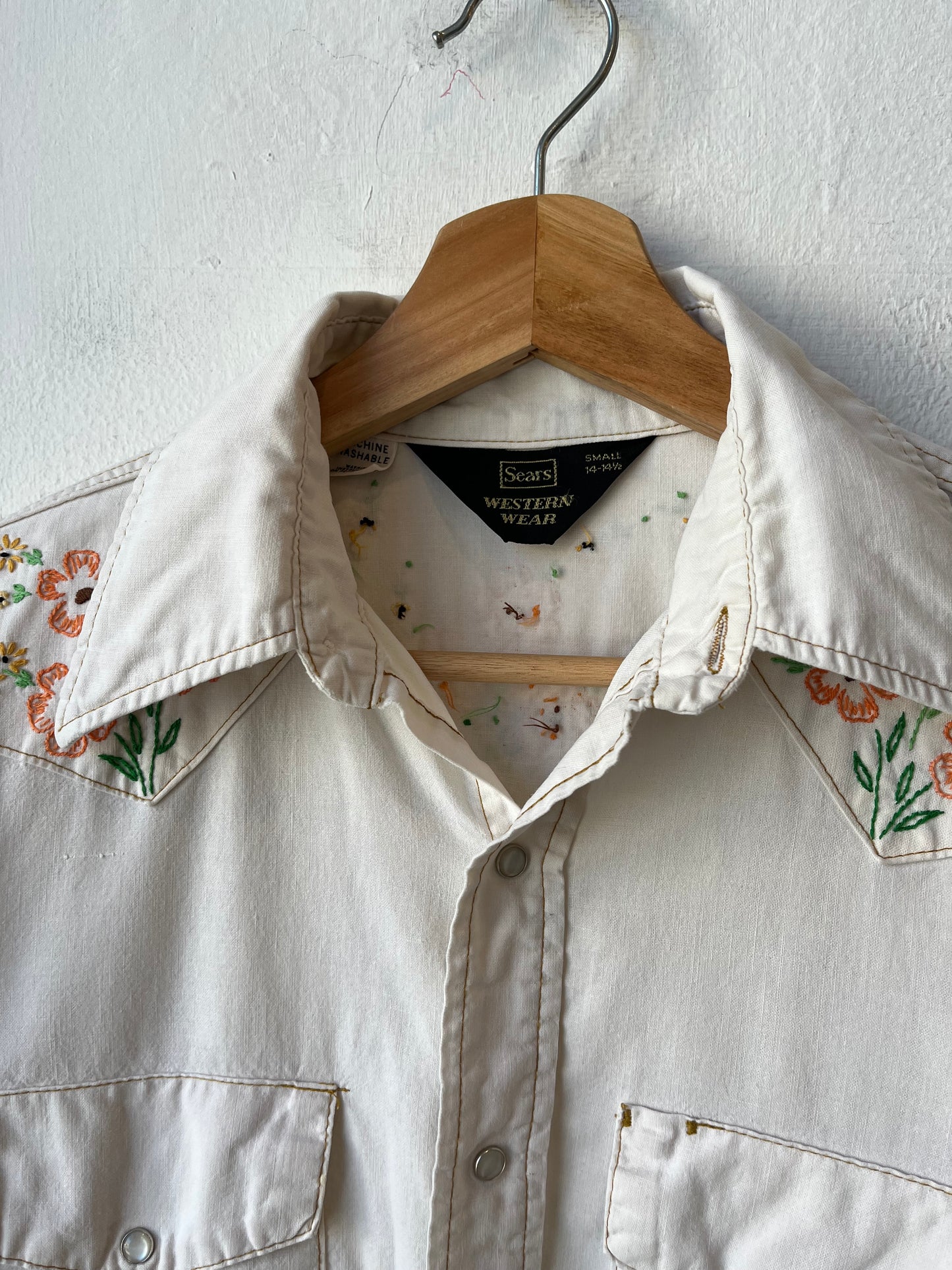 70's Embroidered Pearl Snap Shirt