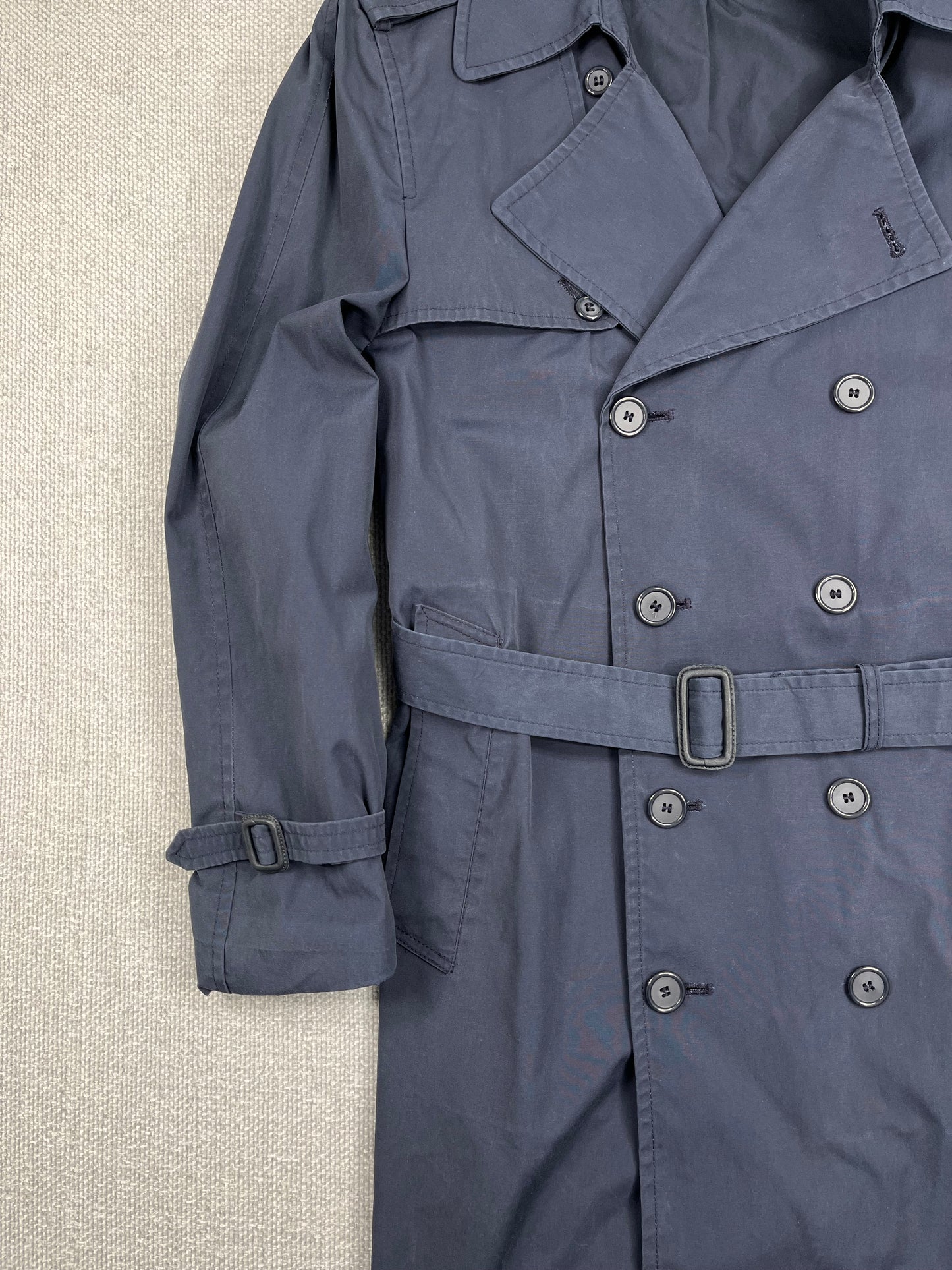 Y2K Navy Trench Coat