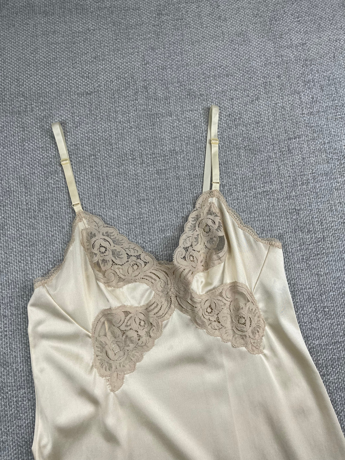 80's Ivory Lace Slip Dress