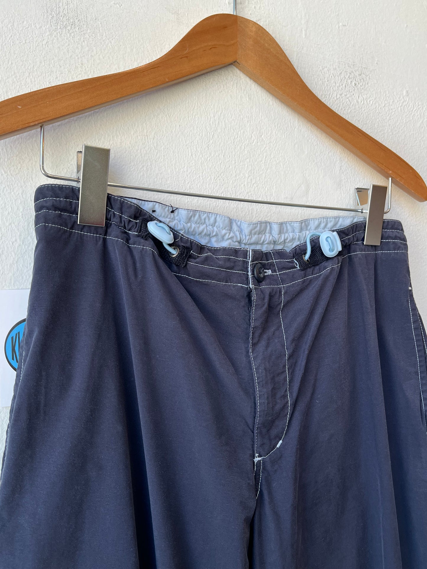 Y2K Navy Striped Track Pants 28-31"