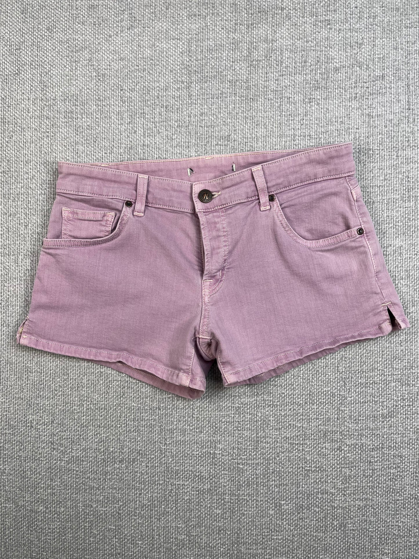 Y2K Purple Mini Shorts 30"
