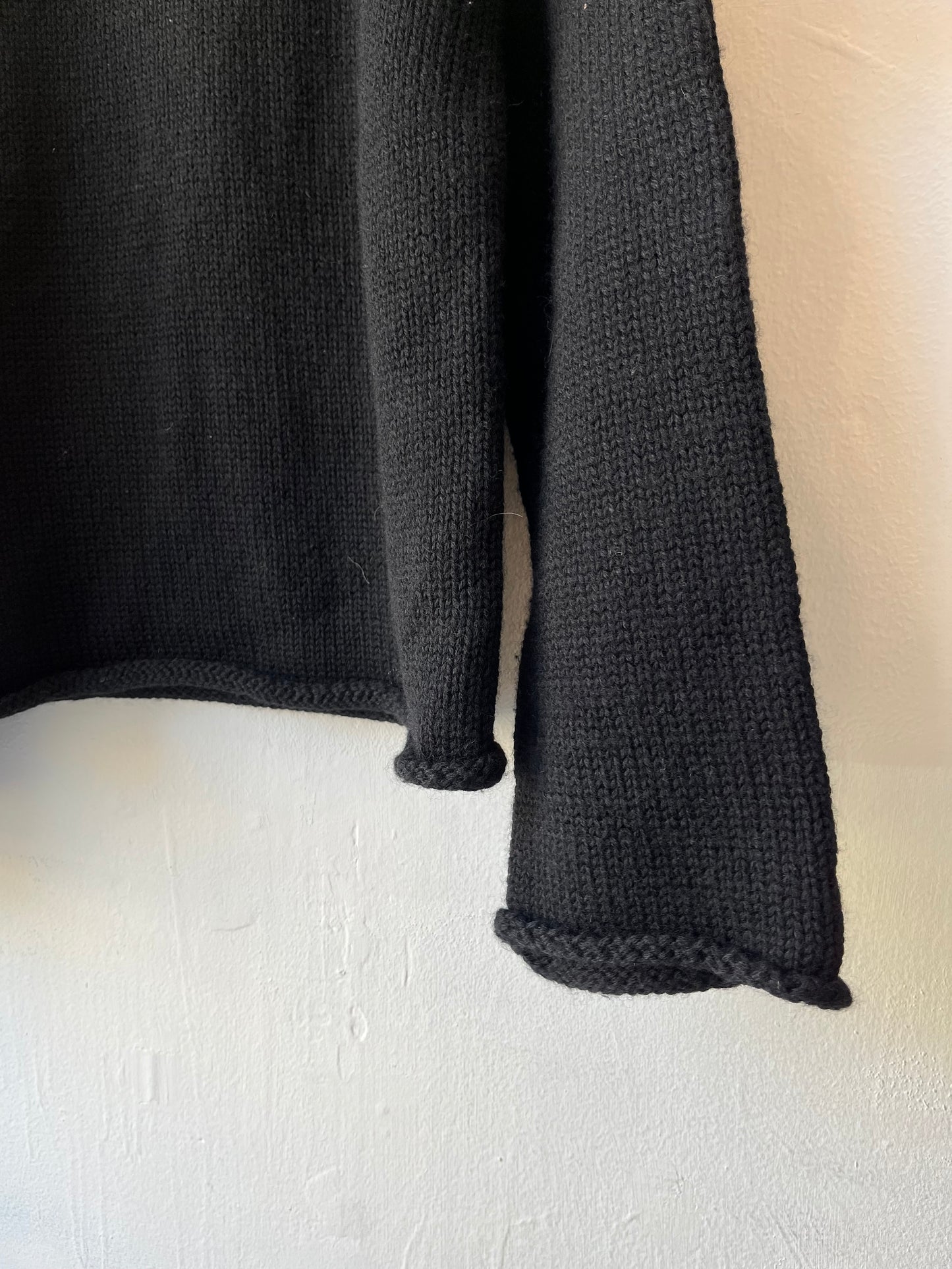 90's J. Crew Black Roll Neck Sweater